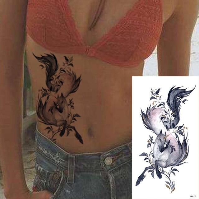 25 Sheets Flower Rose Luxury Tattoos Waterproof Temporary Sticker 3D Rose Flower Tattoos Body Art Arm Fake Tatoo For Womens