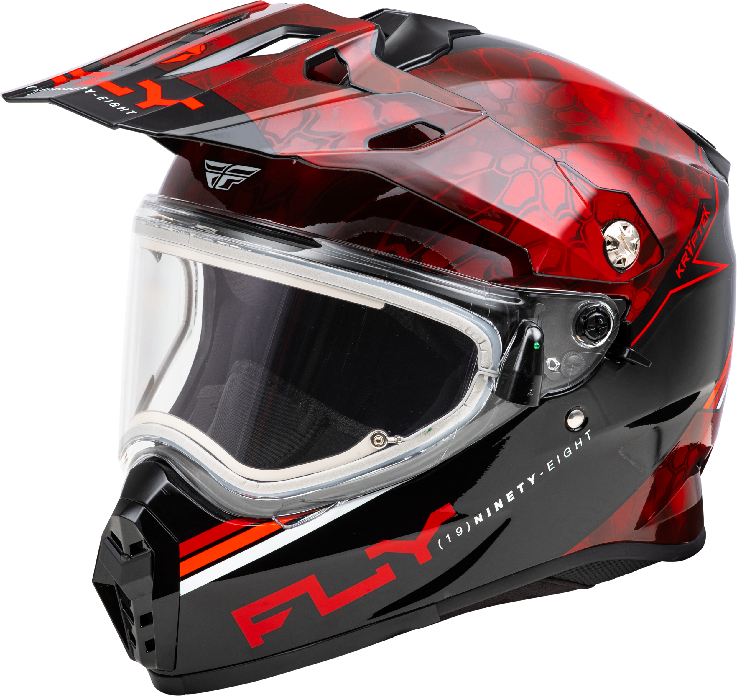 Fly Racing Trekker Cw Conceal Helmet Elec Shld Red/Black Xl 73-31361X