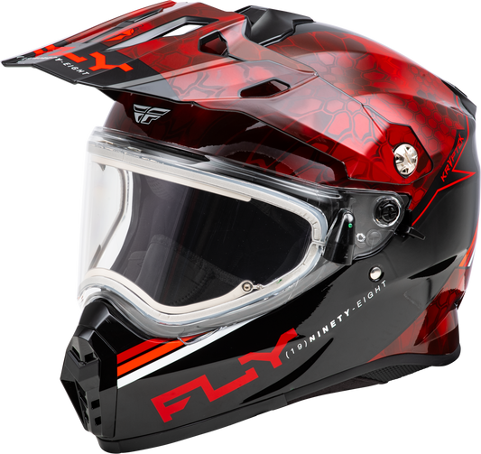 Fly Racing Trekker Cw Conceal Helmet Elec Shld Red/Black Xl 73-31361X