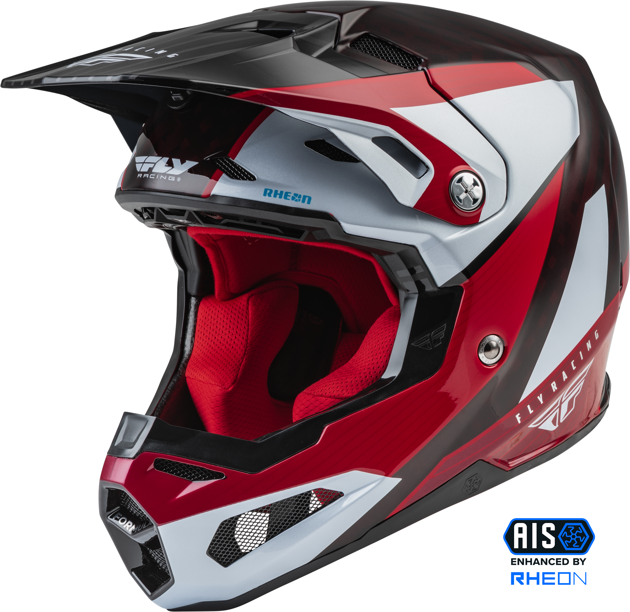 Fly Racing Formula Carbon Prime Helmet Red/White/Red Carbon 2x 73-44322X