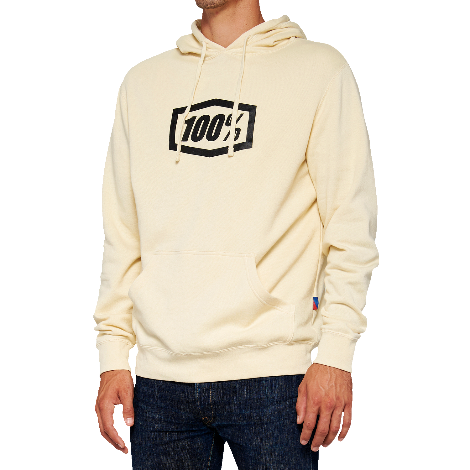 100% Icon Pullover Hoodie - Chalk - Large 20029-00007