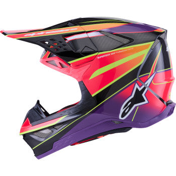 ALPINESTARS Supertech M10 Helmet - MIPS® - Era - Gloss Pink/Violet/Yellow Fluo - Medium 8301223-3145-M