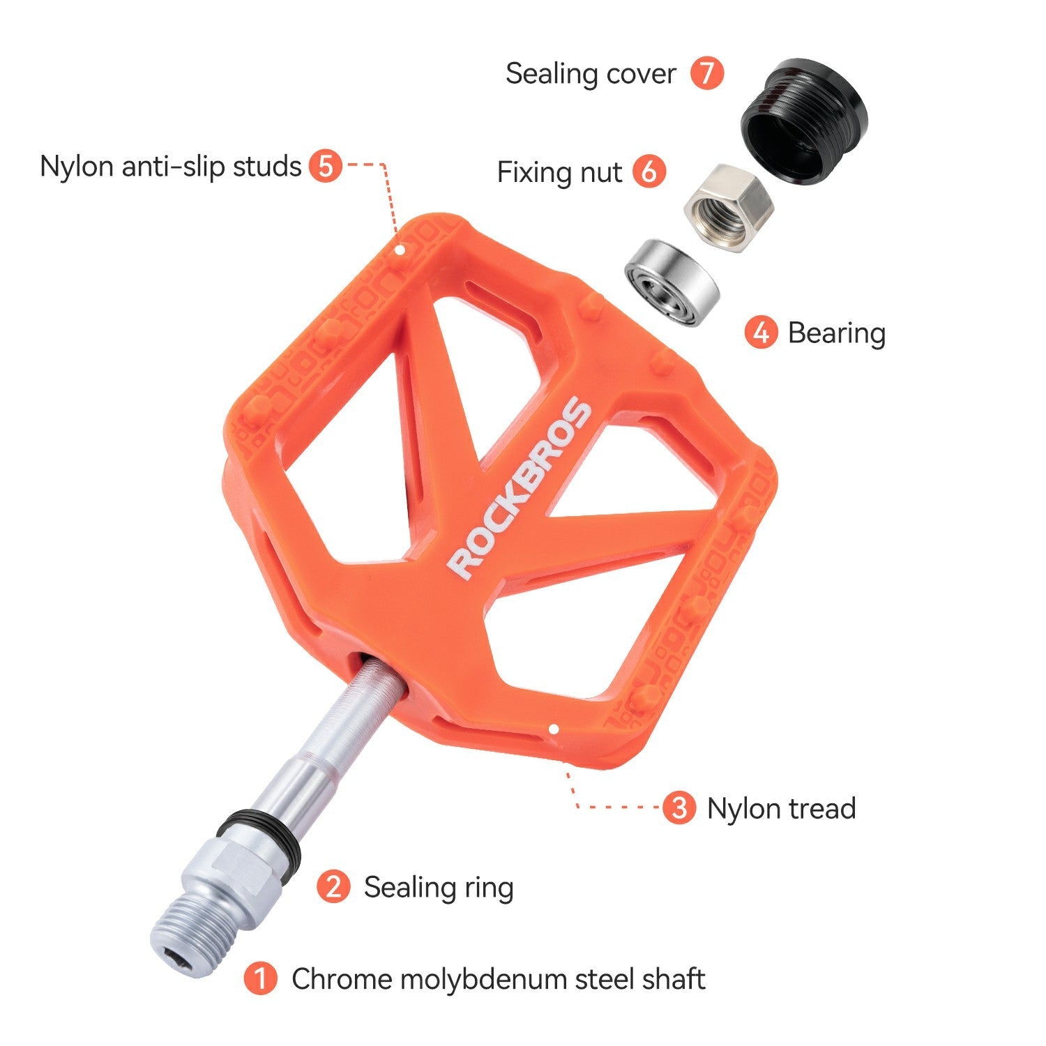 BP2602 Wide Platform Nylon Bike Pedals
