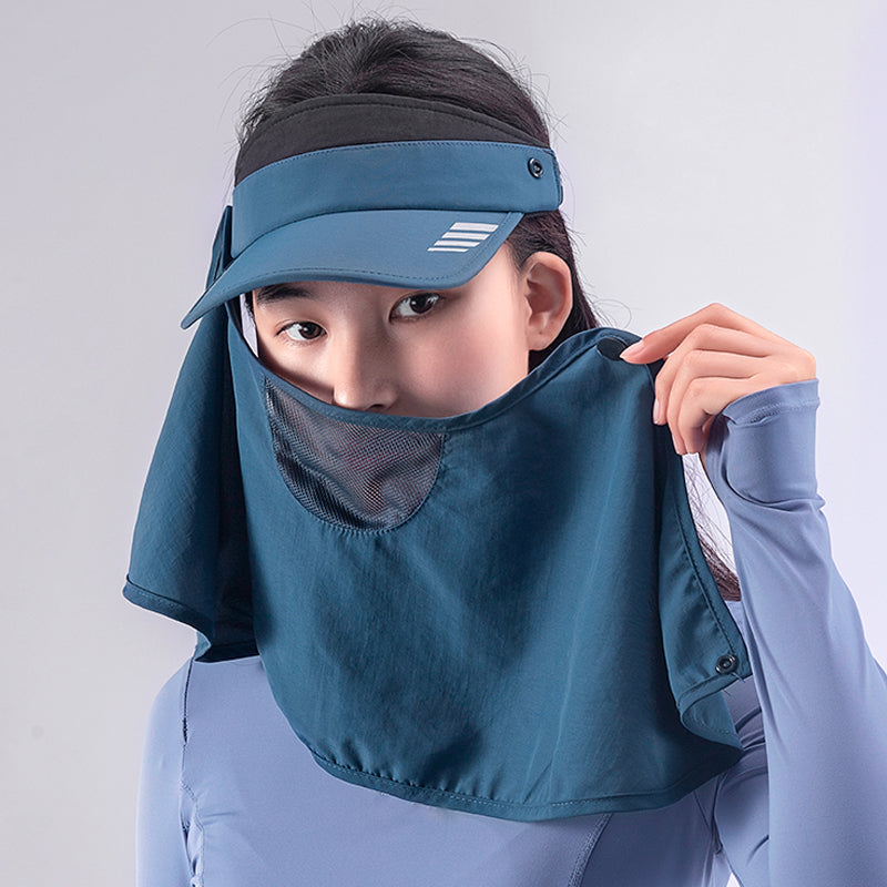 ROCKBROS Ice Silk Full Face Sunhat 360° Anti-UV Adjustable Hiking Fishing Cap
