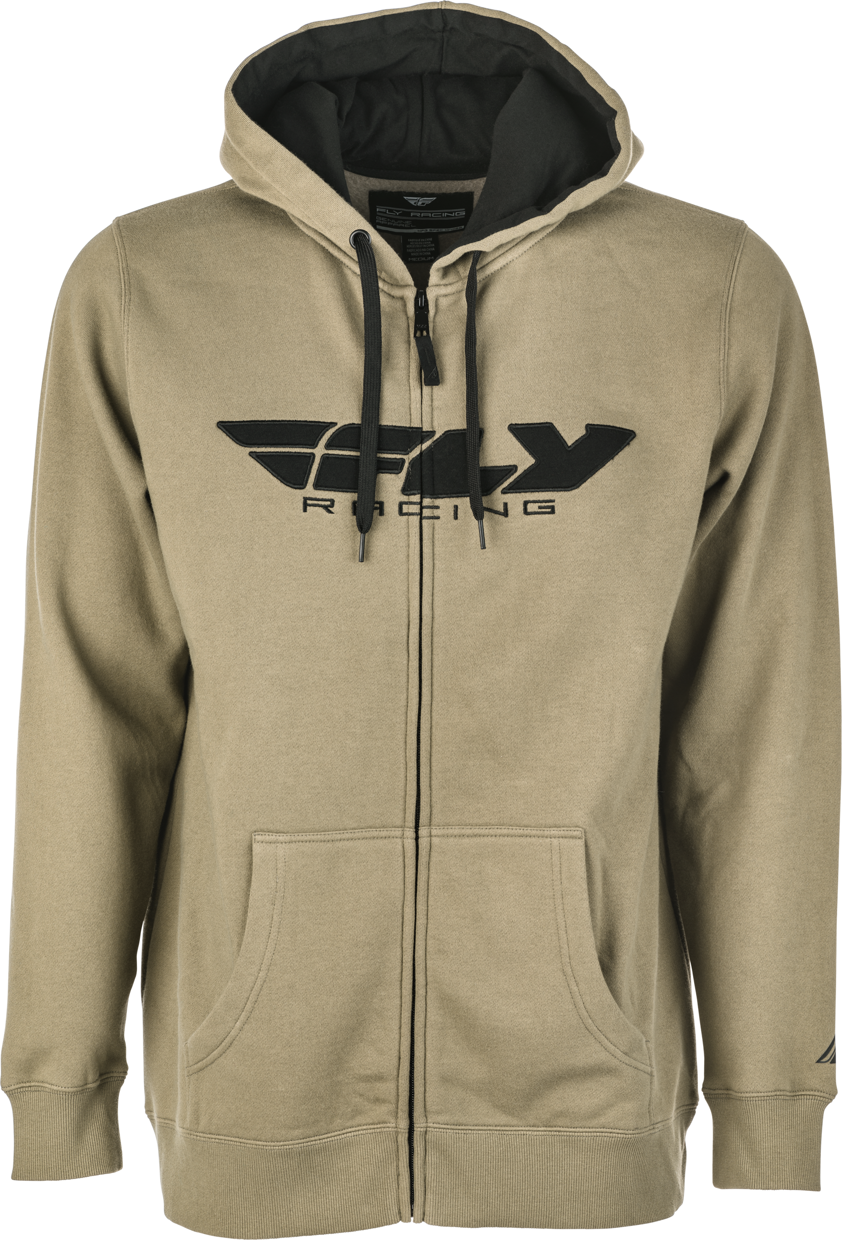 Fly Racing Fly Corporate Zip Up Hoodie Tan/Black 2x 354-01942X