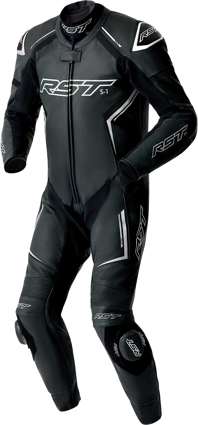 RST S1 D3o Suit Blk/Whi Leather Lg 556-3604144