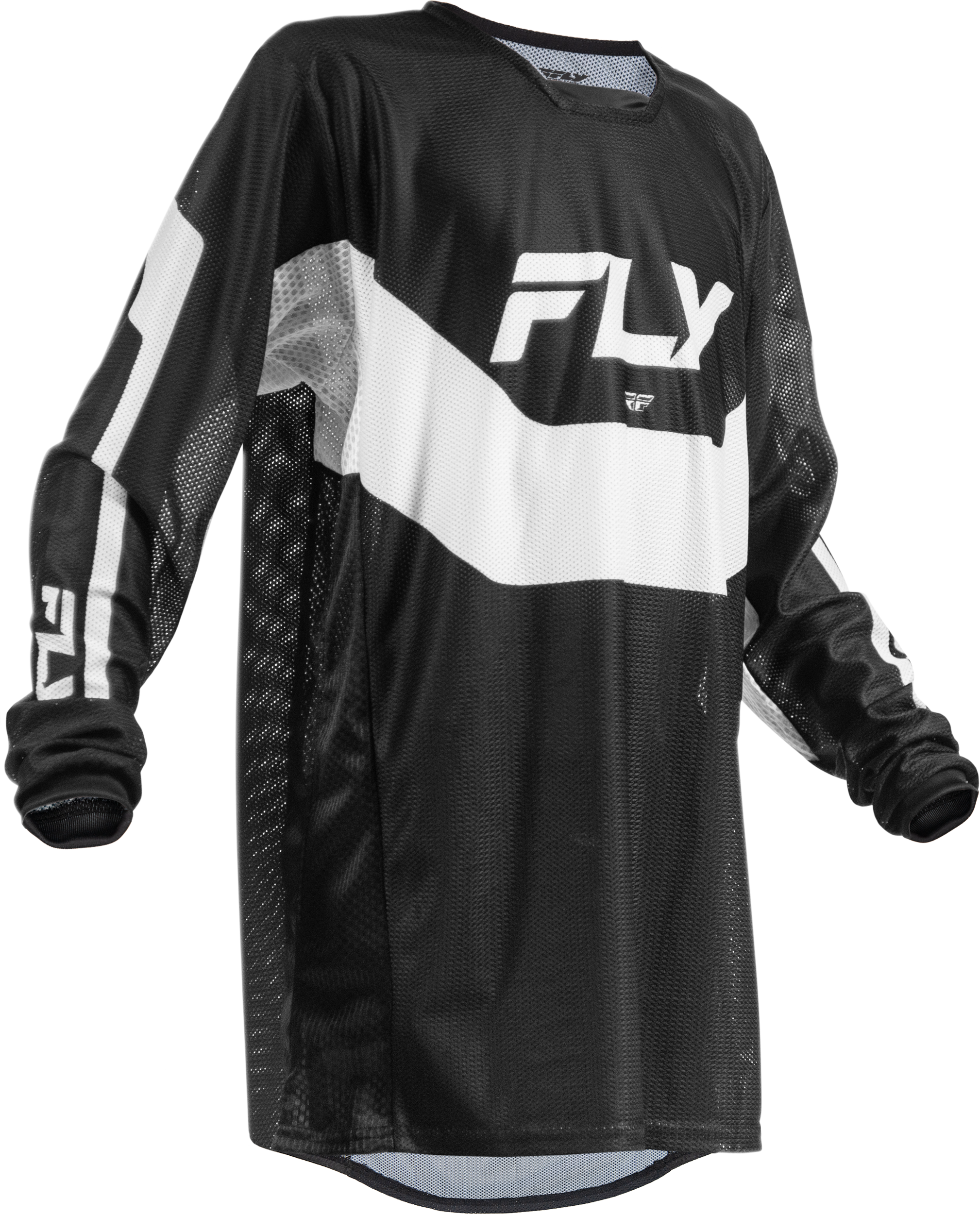 Fly Racing Yth Kinetic Mesh Jersey Black/White Ym 380-330YM