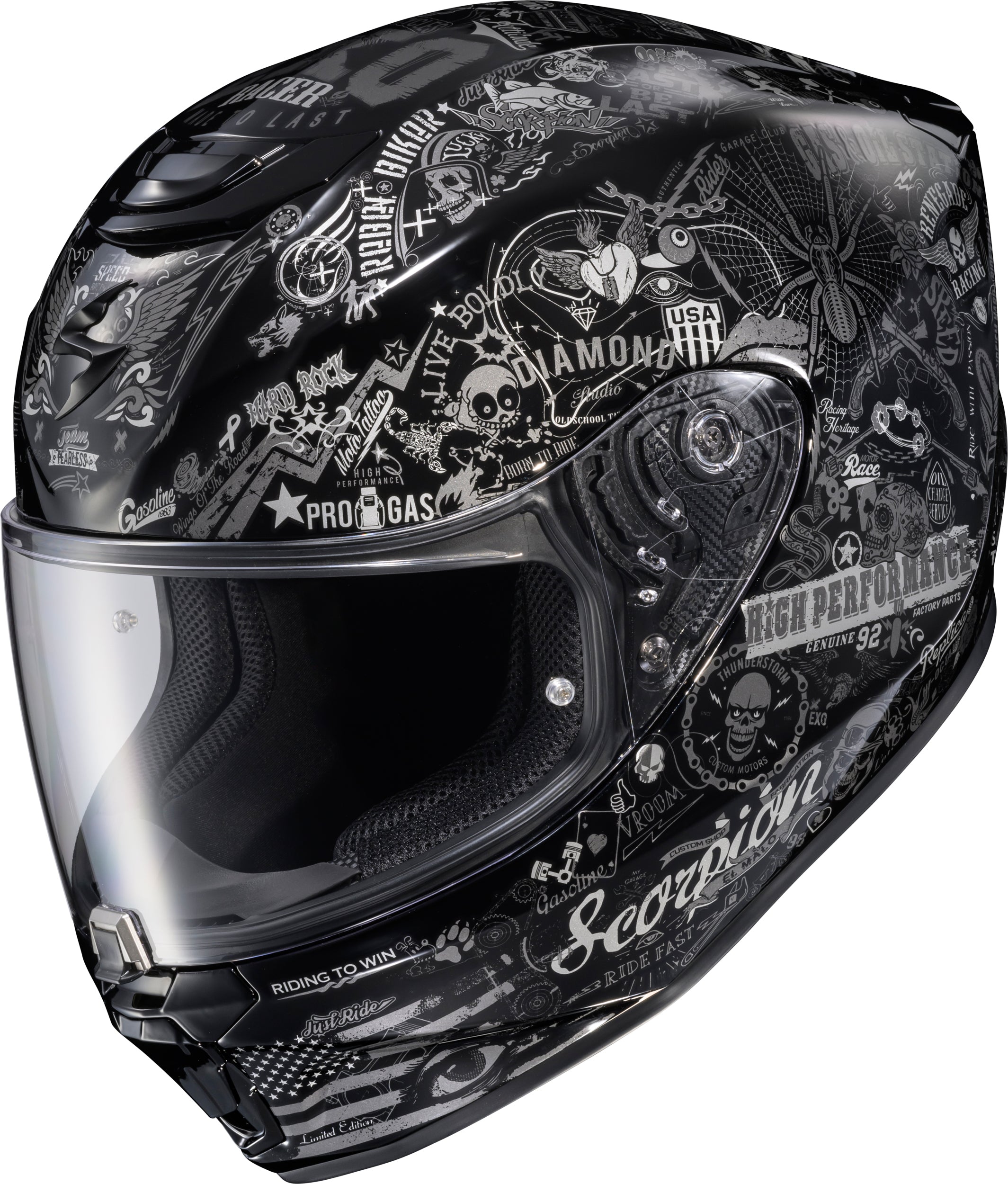 Exo-R330 Full Face Helmet Shake 2 Black 2x