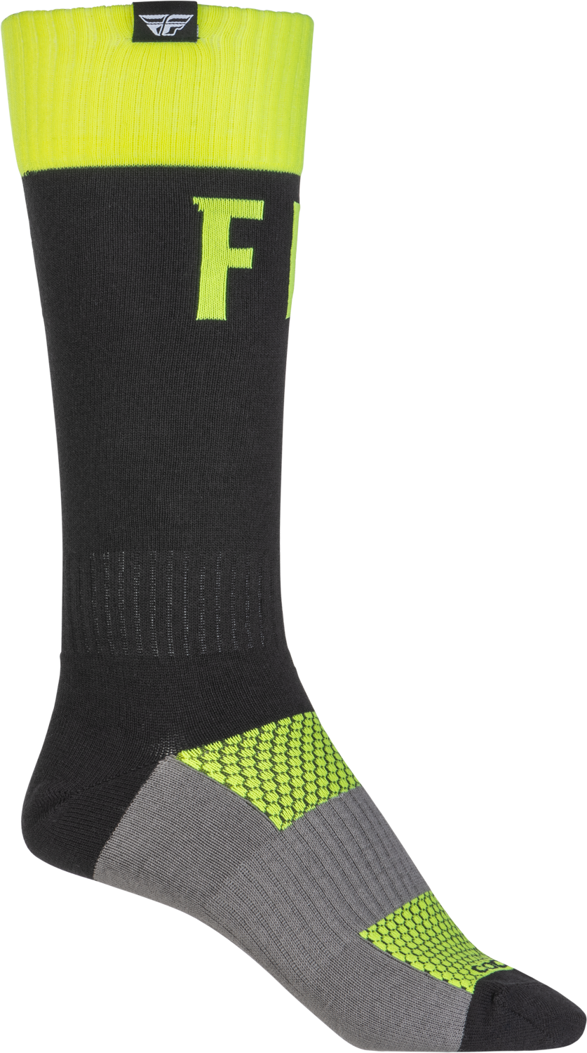 Fly Racing Mx Pro Socks Hi-Vis/Black Lg/Xl 350-0530L