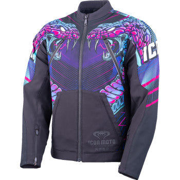 ICON Synthwave Merc3 Lazer Cobra™ Jacket - Black - Medium 2820-7781