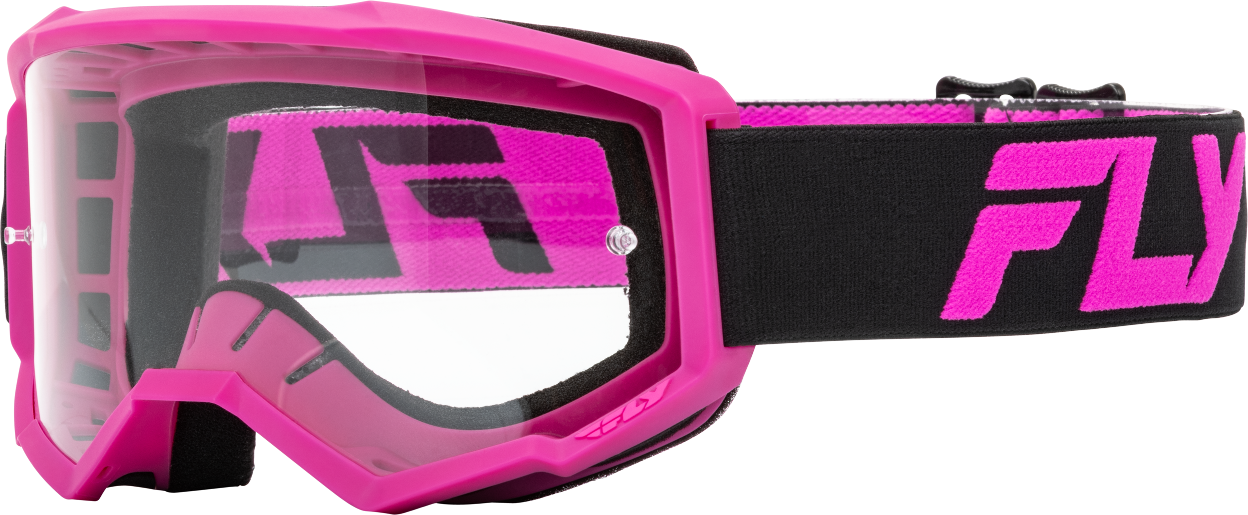 Fly Racing Focus Goggle Black/Pink W/ Clear Lens 37-51151