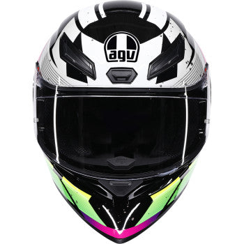 AGV Helmet K1 S Punkpulse Black/Purple/Lime Xl 2118394018-071-XL