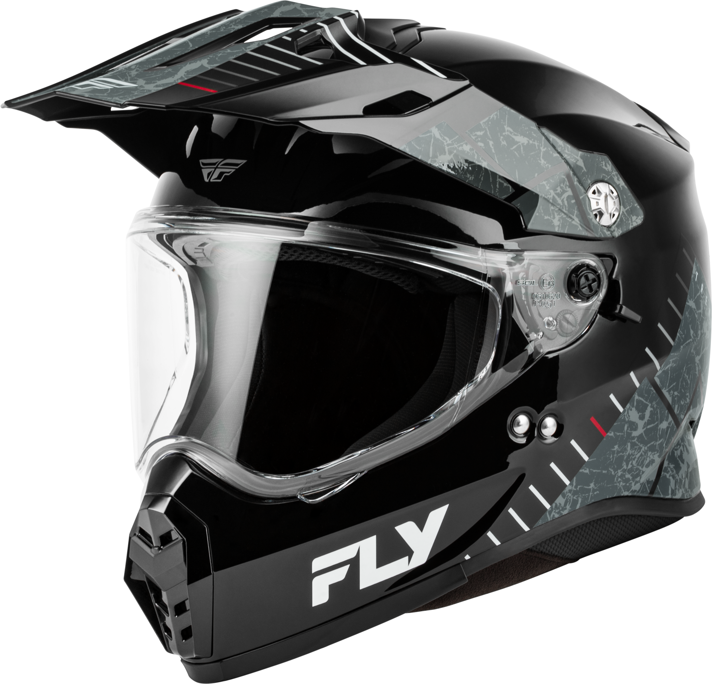 Fly Racing Fly Trekker Granite Helmet Black/Grey 2x 73-70412X