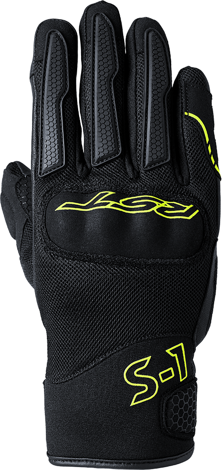 RST S1 Mesh Ce Glove Black/Flo Yellow Lg 556-3182410