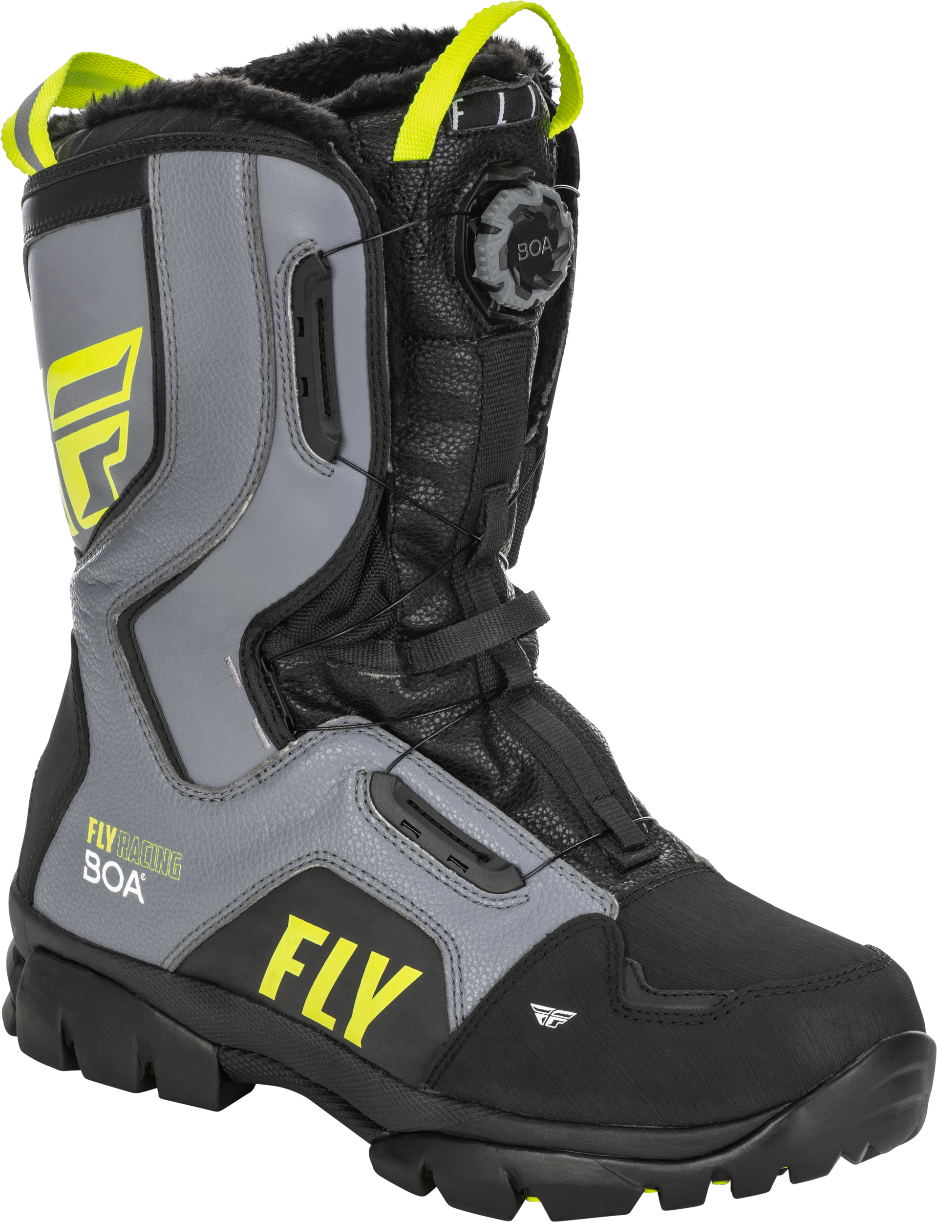 Fly Racing Marker Boa Boot Black/Grey/Hi-Vis Sz 10 361-96710