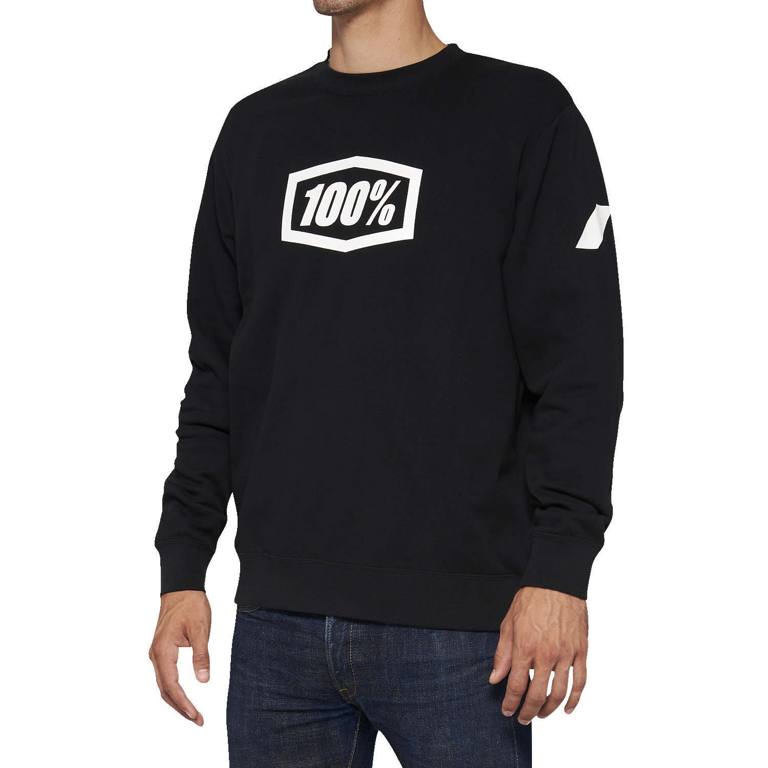 100% Icon Long-Sleeve Fleece Sweatshirt - Black - 2XL 20026-00004