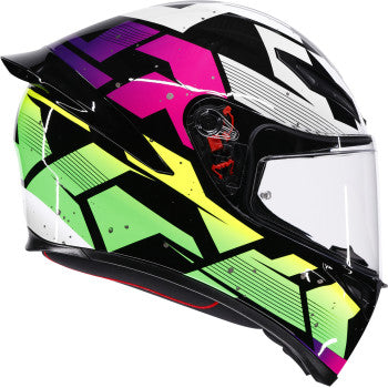 AGV Helmet K1 S Punkpulse Black/Purple/Lime Xs 2118394018-071-XS