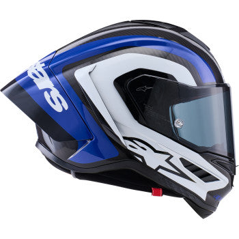 ALPINESTARS  Supretech R10 Helmet - 22.06 - Arius - Gloss Black/White/Blue - 2XL  8203926-1647-2XL