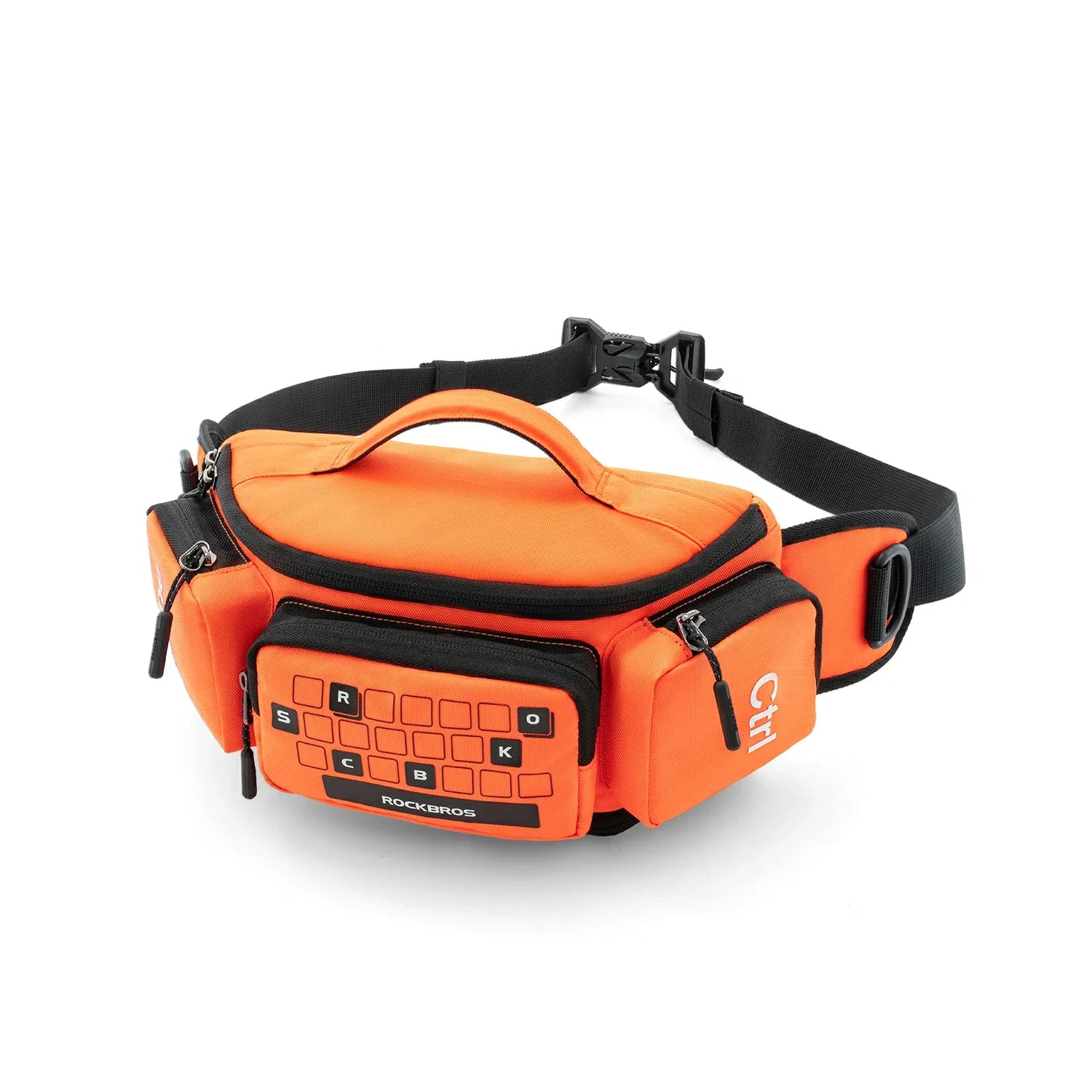 3.2L Expandable Motorcycle Waist Bag with Magnetic Buckle
