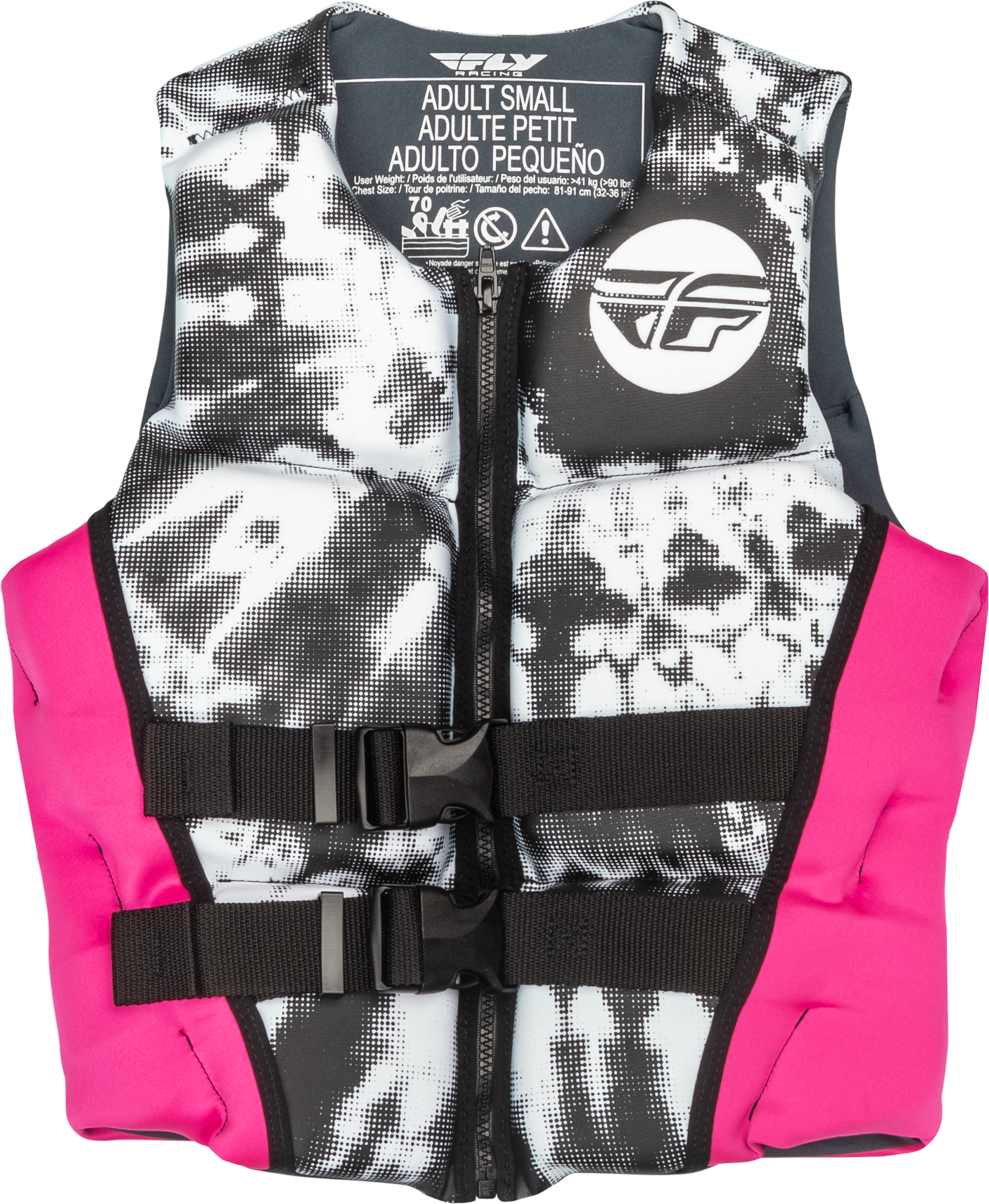 Fly Racing Wmn'S Neoprene Flotation Vest Neon Pink/White/Black Xs 221-30422XS