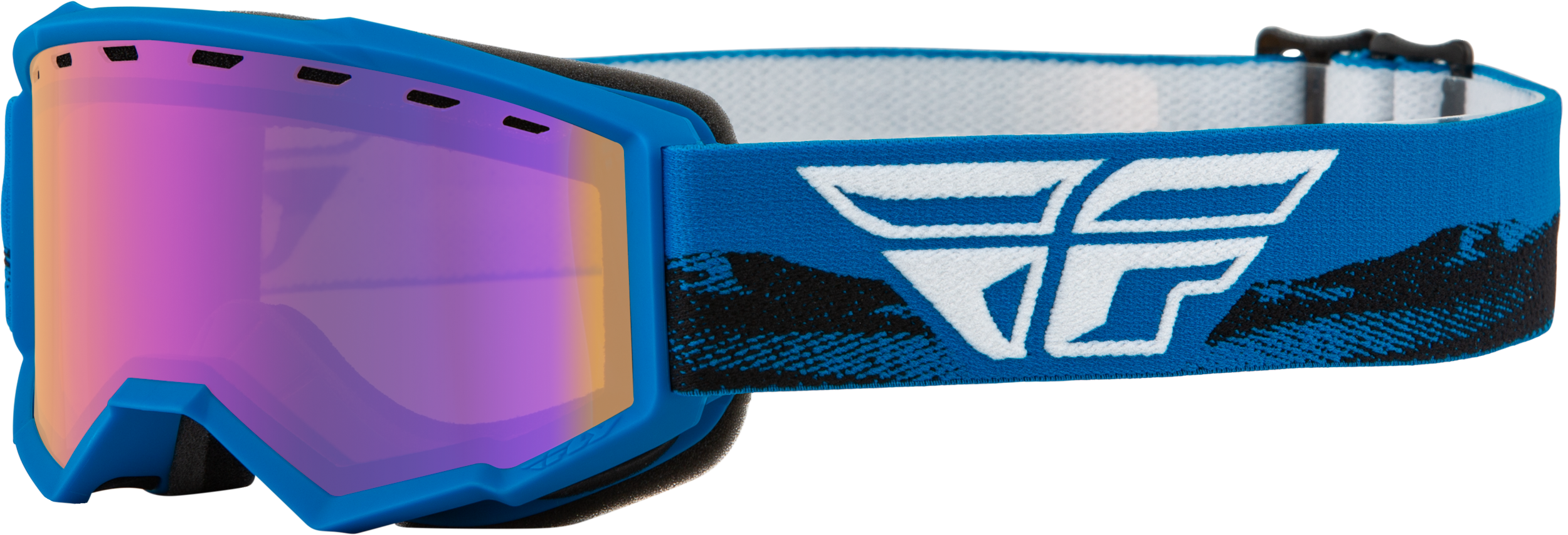 Fly Racing Youth Focus Snw Goggle Blu/Blk W/ Blue Mirror/Amber Lens 37-50161