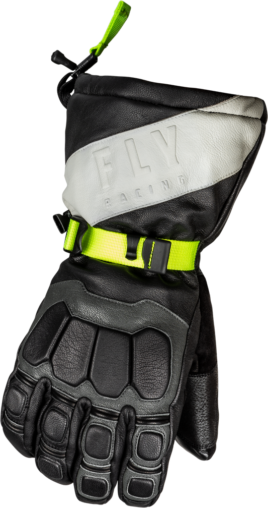 Fly Racing Glacier Gloves Black/Grey/Hi-Vis Xl 363-3941X