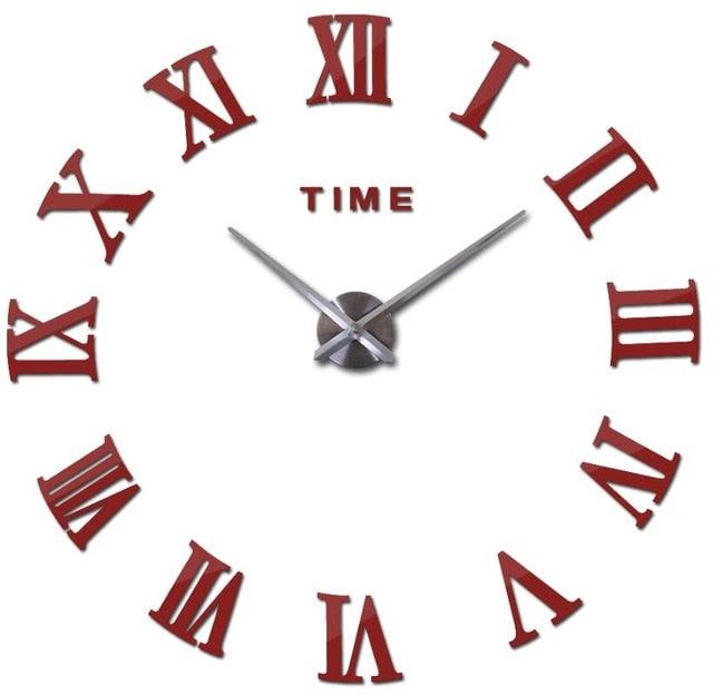 3D Big Acrylic Mirror Wall Clock Quartz Watch 3D Wall Clock Mirror Surface Decorative Clock Large Wall Sticker Clock for Living Room Bedroom Office Home Decorations Still Life Clocks Modern Home Decoration Living Room Stickers
