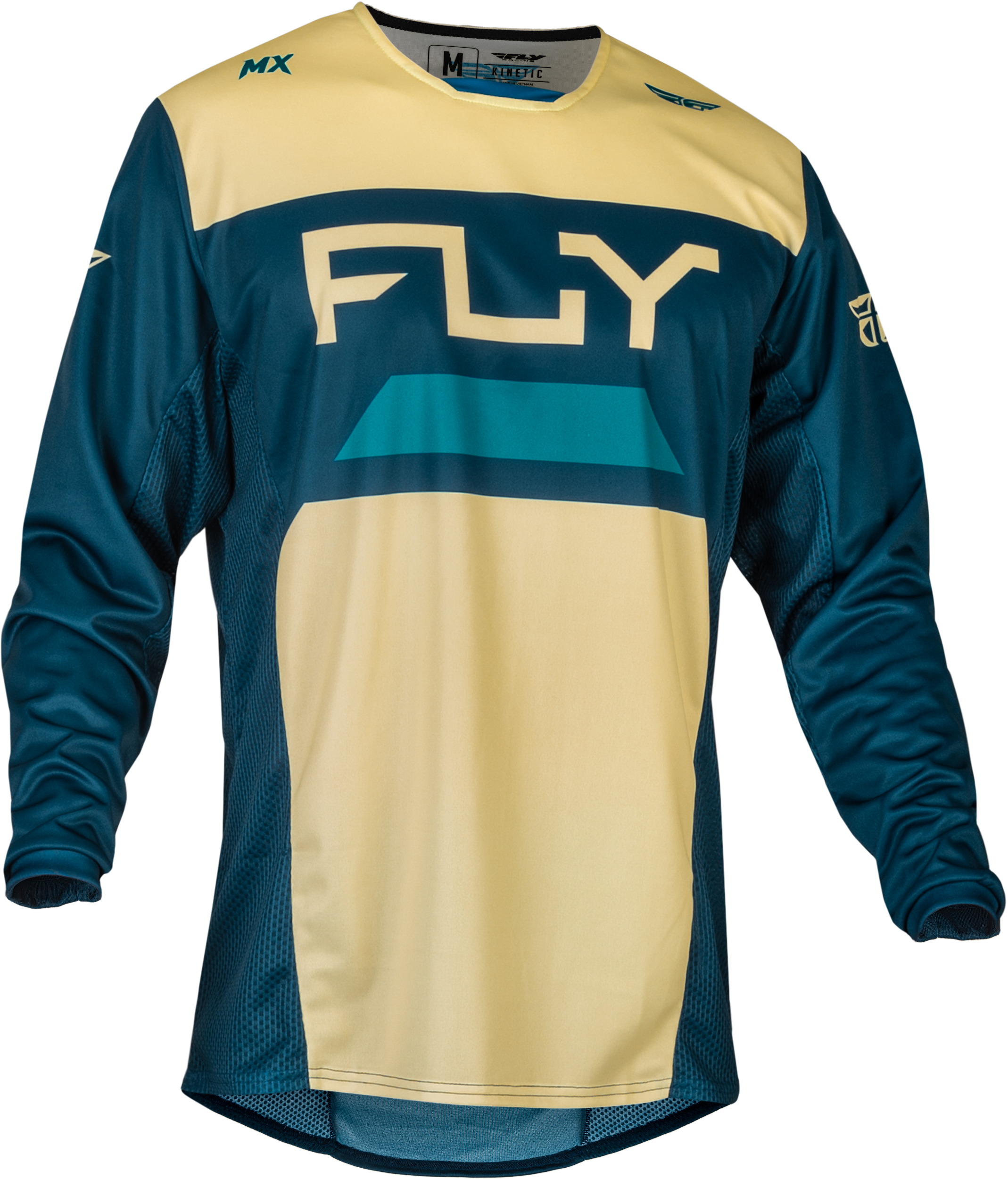 Fly Racing Kinetic Reload Jersey Ivory/Navy/Cobalt Md 377-523M