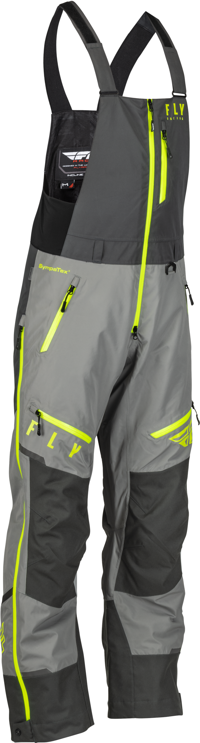 Fly Racing Incline Bib Black/Grey/Hi-Vis 3x 470-42443X