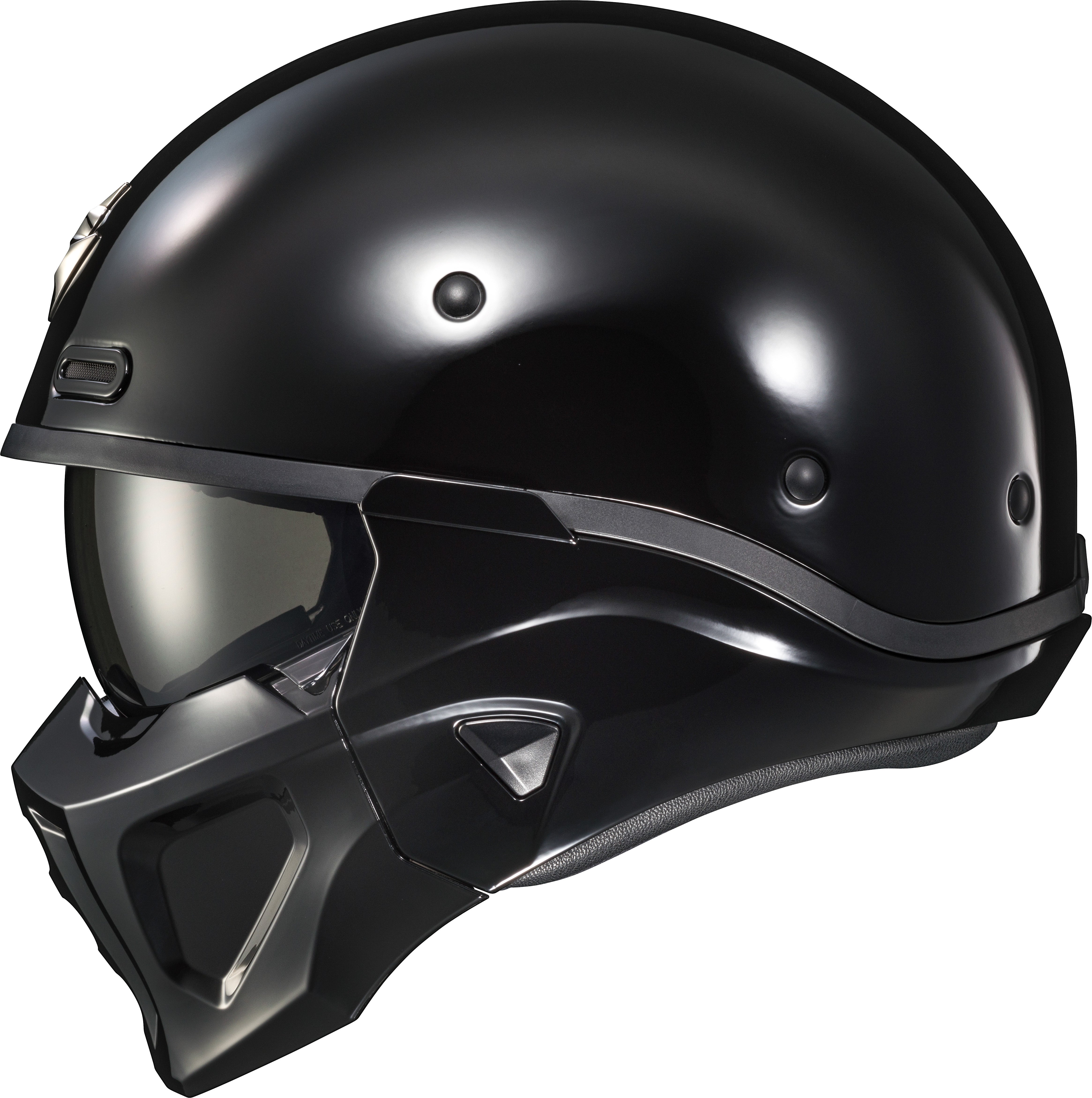 Covert X Open-Face Helmet Gloss Black Lg