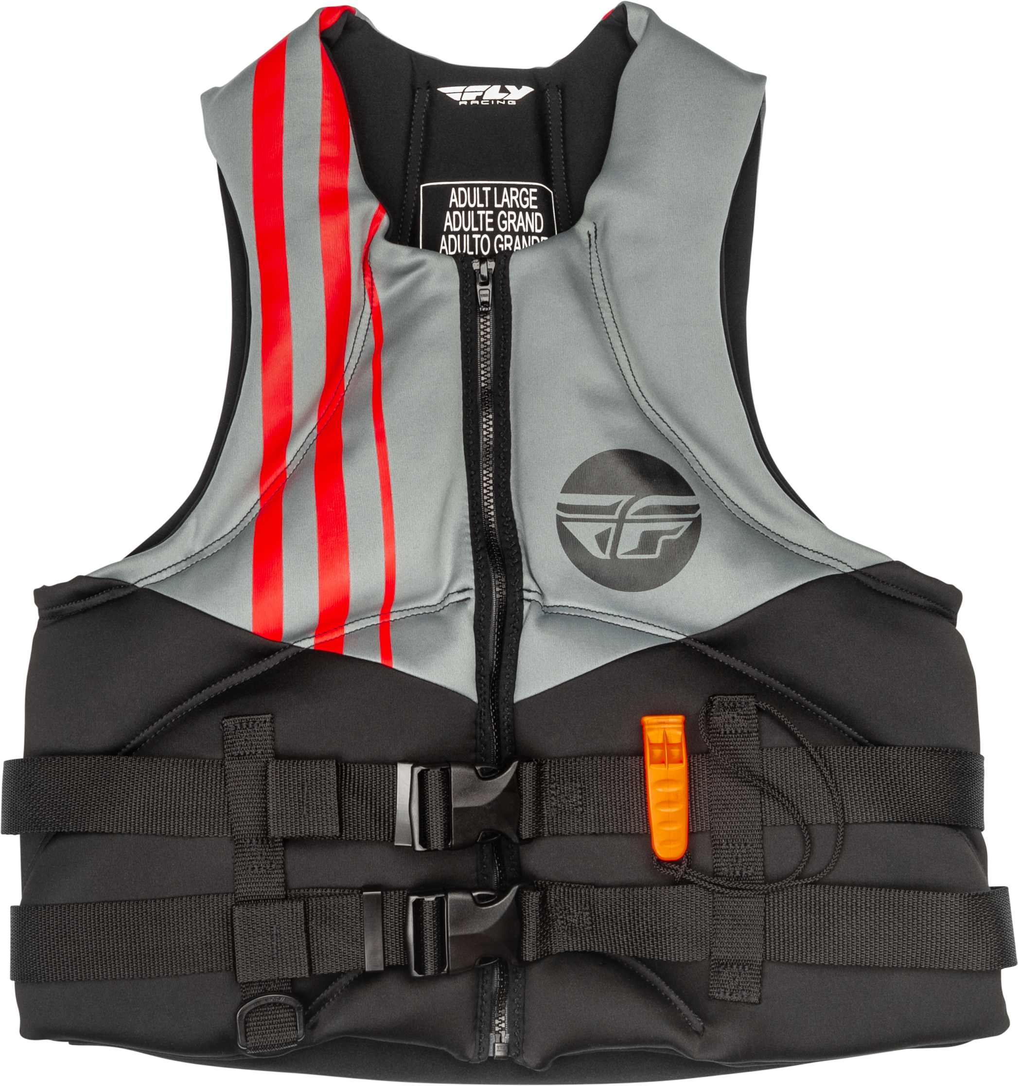Fly Racing Neoprene Flotation Vest Black/Grey/Red Xs 221-30400XS