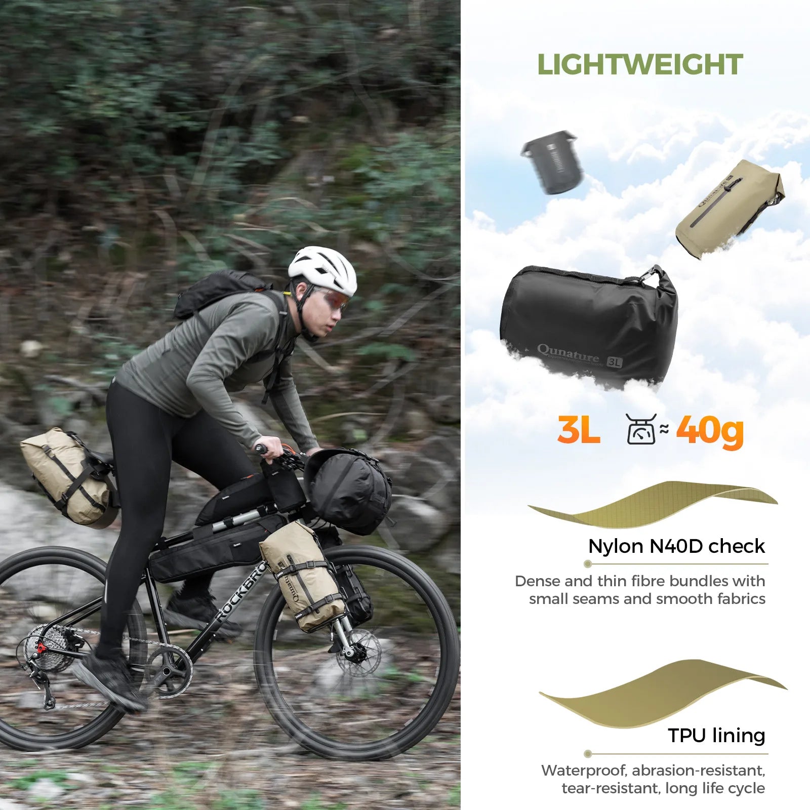 Bikepacking Rear Rack + Waterproof Compression Bag Set