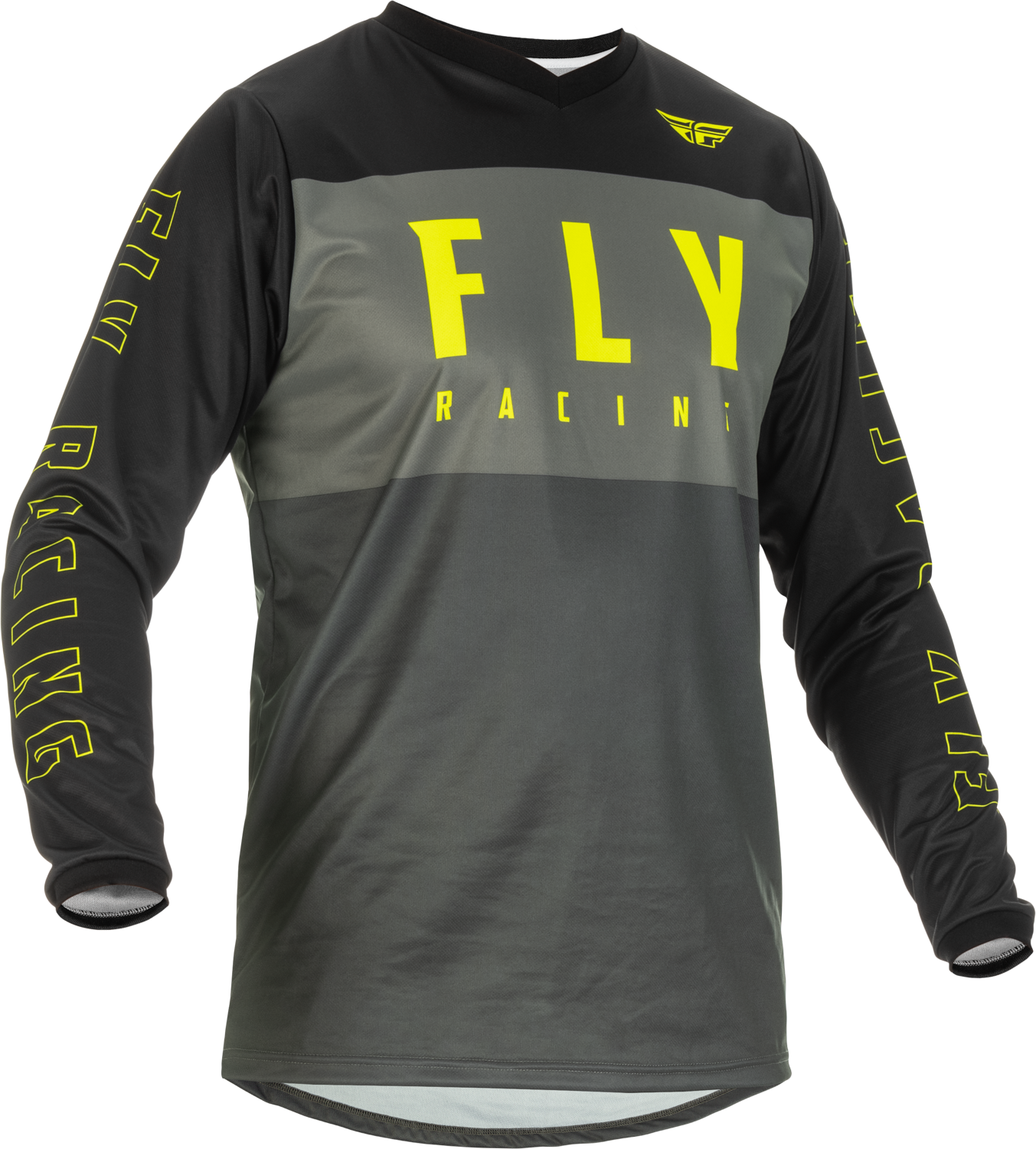 Fly Racing Youth F-16 Jersey Grey/Black/Hi-Vis Ym 375-922YM