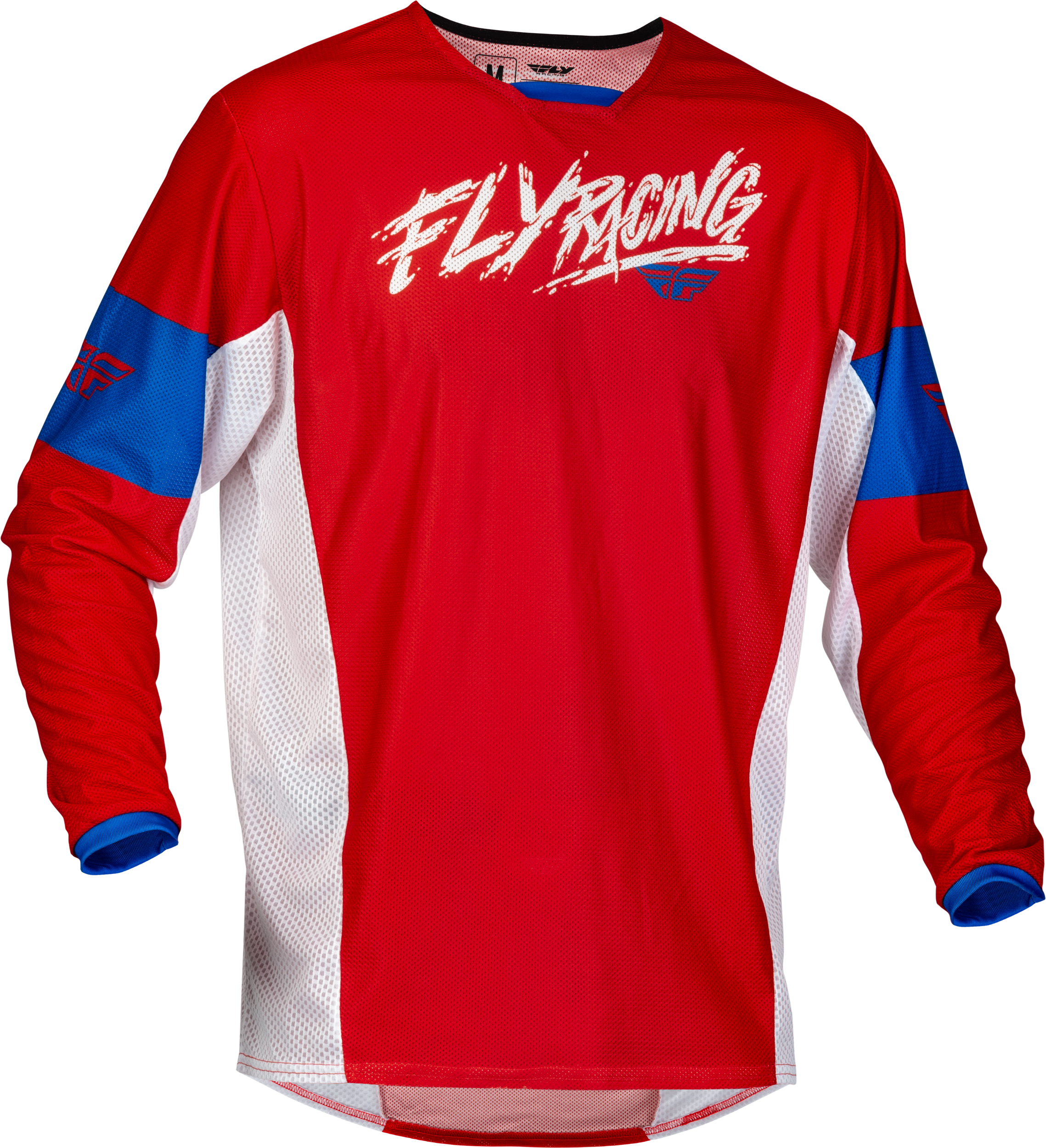 Fly Racing Yth Kinetic Mesh Khaos Jersey Red/White/Blue Yl 377-334YL