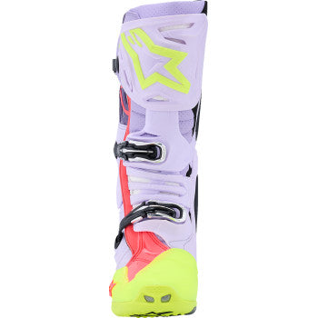 ALPINESTARS Tech 10 Supervented Boots - Purple/Fluorescent Yellow/Diva Pink - US 10 / EU 44.5 2010520-3150-10