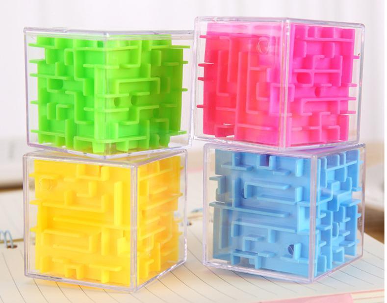 3D Maze Magic Cube Transparent Six-sided Puzzle Speed Cube Rolling Bal ...