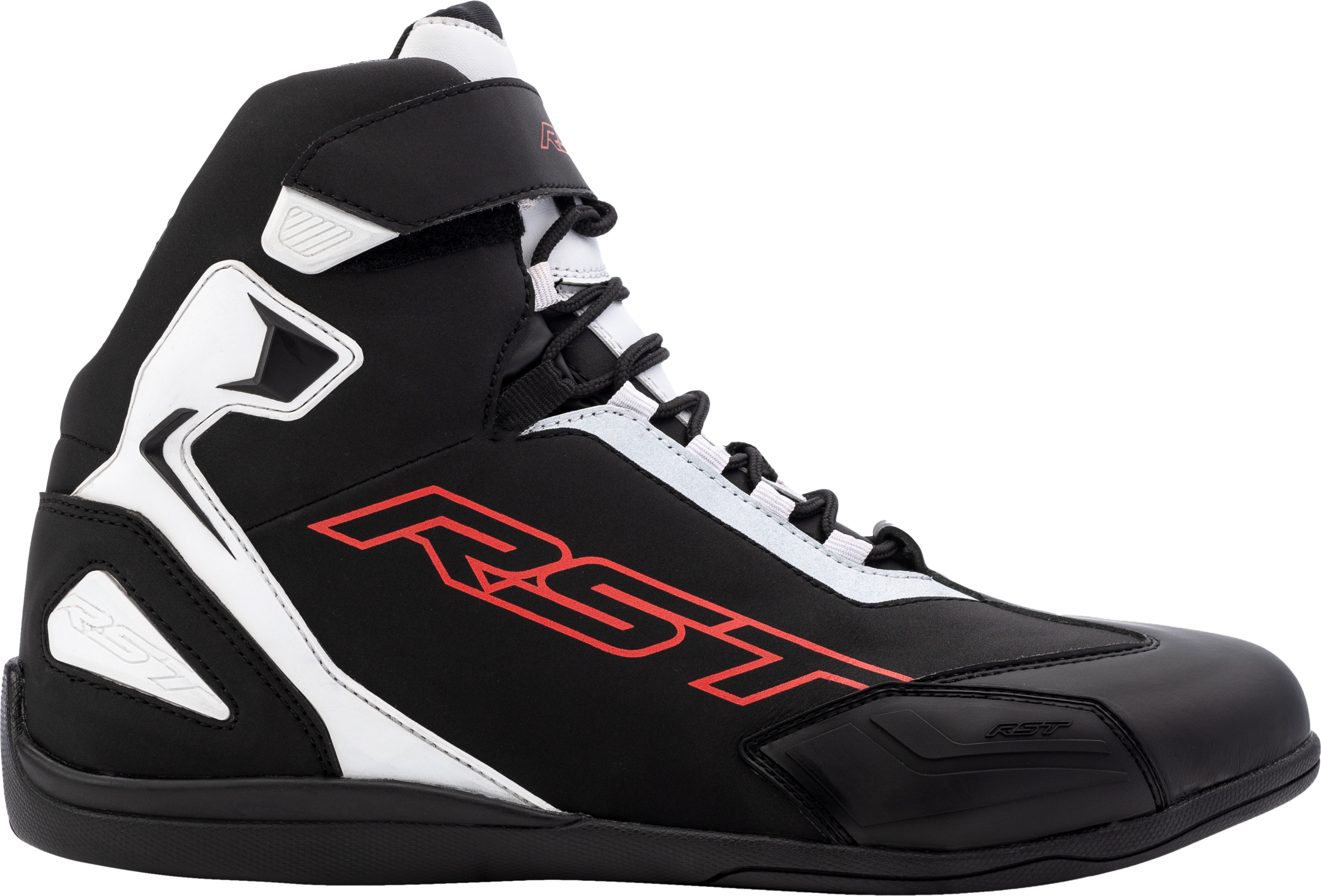 RST Sabre Moto Shoe Ce Boot Black / White / Red  Sz 8 556-3053241