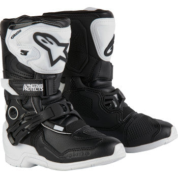 ALPINESTARS Kids Tech 3S Boots - Black/White - US 10 2014524-21-10