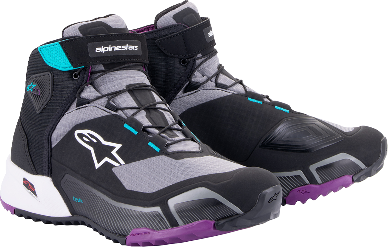 ALPINESTARS Stella CR-X Drystar® Shoes - Black/Gray/Teal/Purple - US 8 261152313708