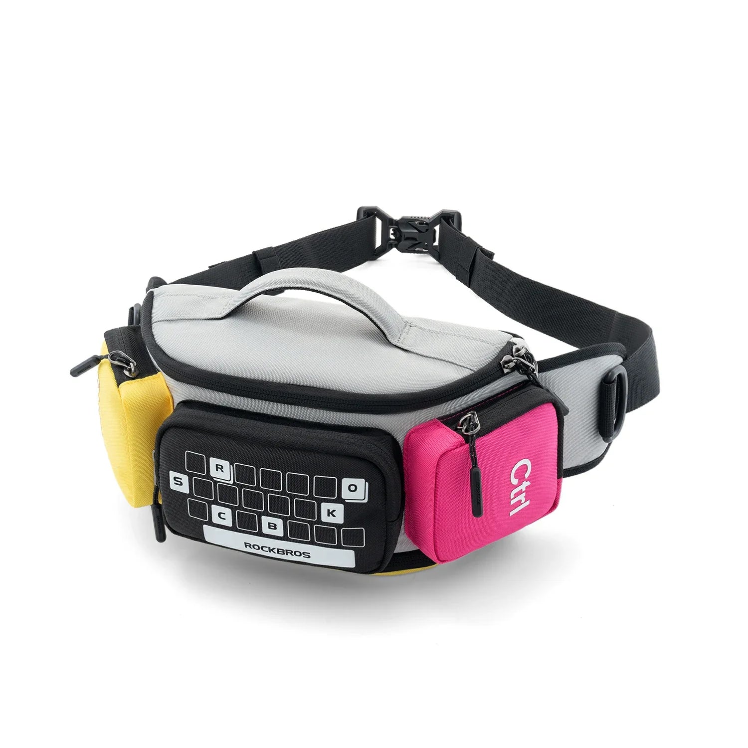 3.2L Expandable Motorcycle Waist Bag with Magnetic Buckle