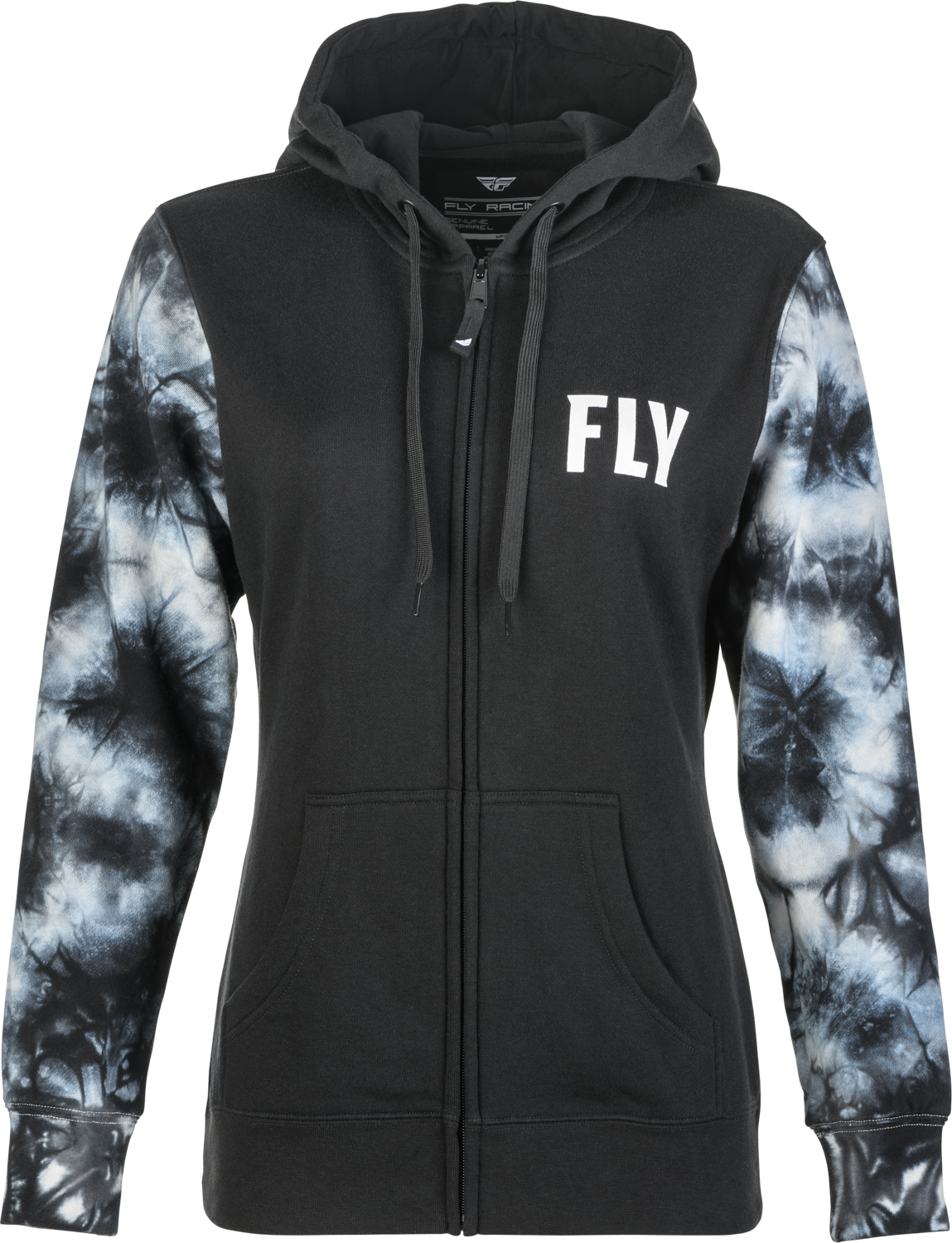 Fly Racing Women'S Fly Tie-Dye Zip Up Hoodie Black/Grey Xl 358-0070X