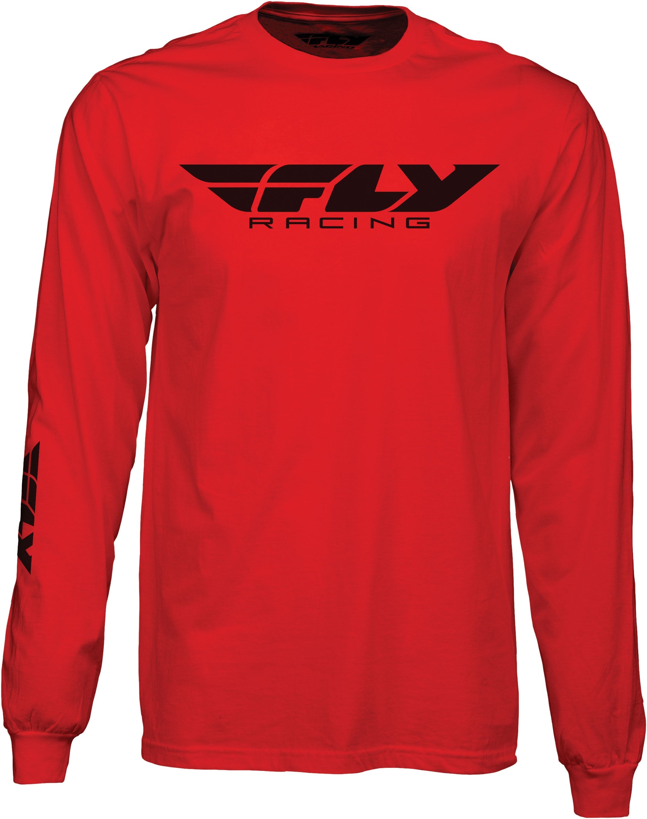 Fly Racing Fly Corporate L/S Tee Red Lg 352-4148L