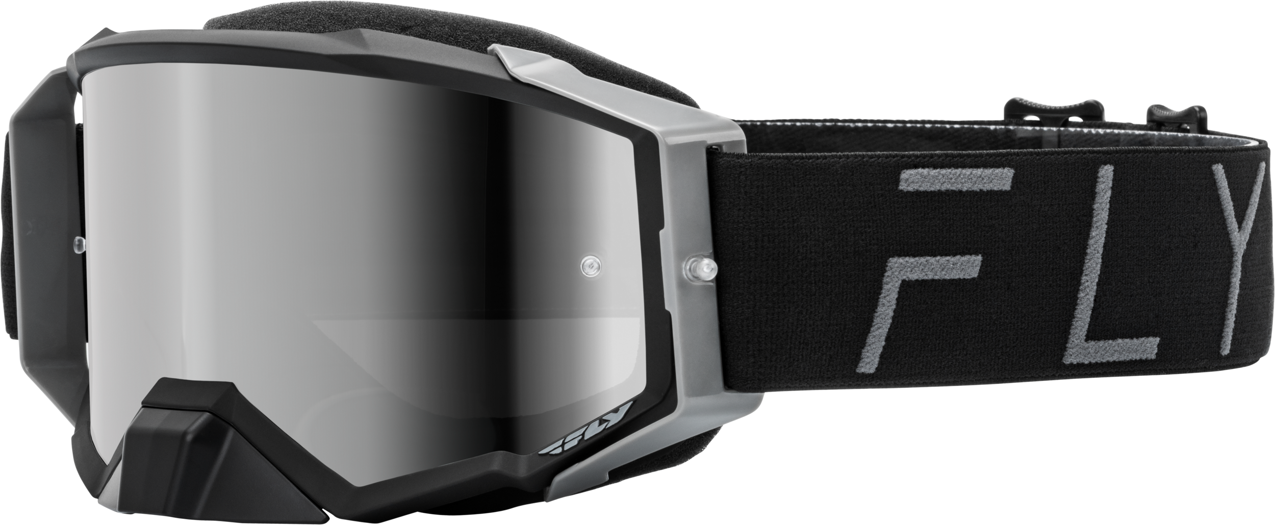 Fly Racing Zone Pro Goggle Black/Grey W/ Black Mirror/Smoke Lens 37-51908