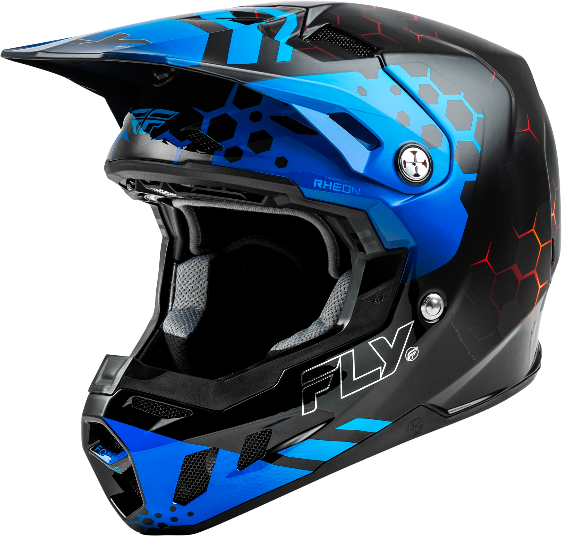 Fly Racing Formula Cc Tektonic Helmet Black/Blue/Red Md 73-4330M