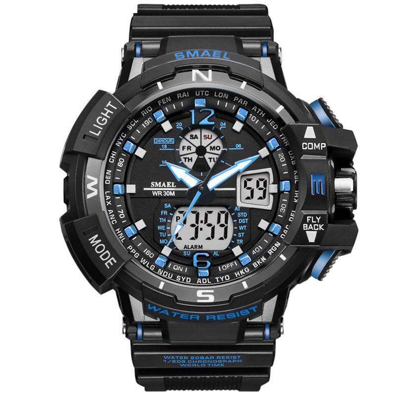 Modern Sport Watch For Men and Woman With LED Digital Quartz Display Men's Top Brand Luxury Digital-watch Relogio Masculino In Army Military Popular Design Waterproof 50M