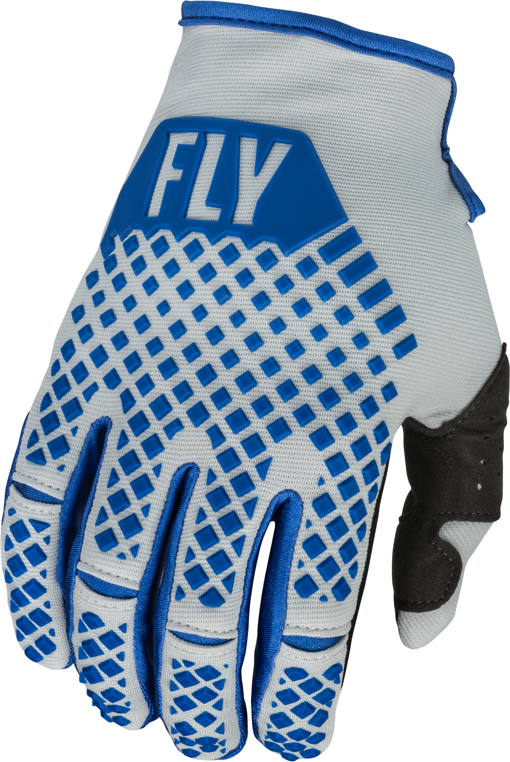 Fly Racing Youth Kinetic Gloves Blue/Light Grey Ys 376-411YS