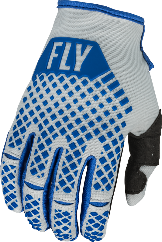 Fly Racing Youth Kinetic Gloves Blue/Light Grey Ym 376-411YM