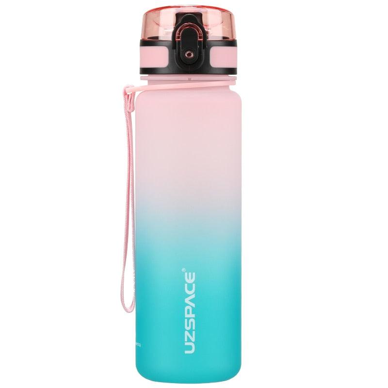 500/1000ml Sport Water Bottle BPA Free With Bounce Lid Time Marker Leak-proof Frosted Plastic Cup for Outdoor Fitness Gym  Motivational Sports Water Bottle with Time Marker Leakproof Drinking Bottle for Fitness Gym Outdoor Cycling Running Hiking