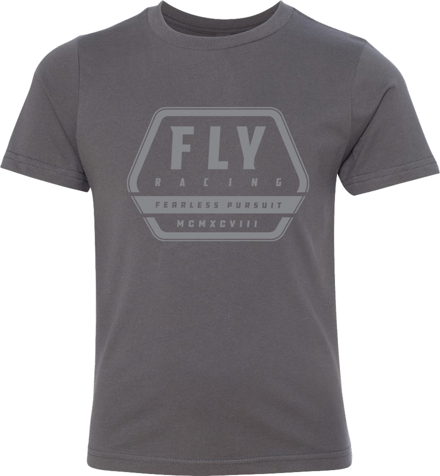 Fly Racing Youth Fly Track Tee Grey Ym 352-0023YM