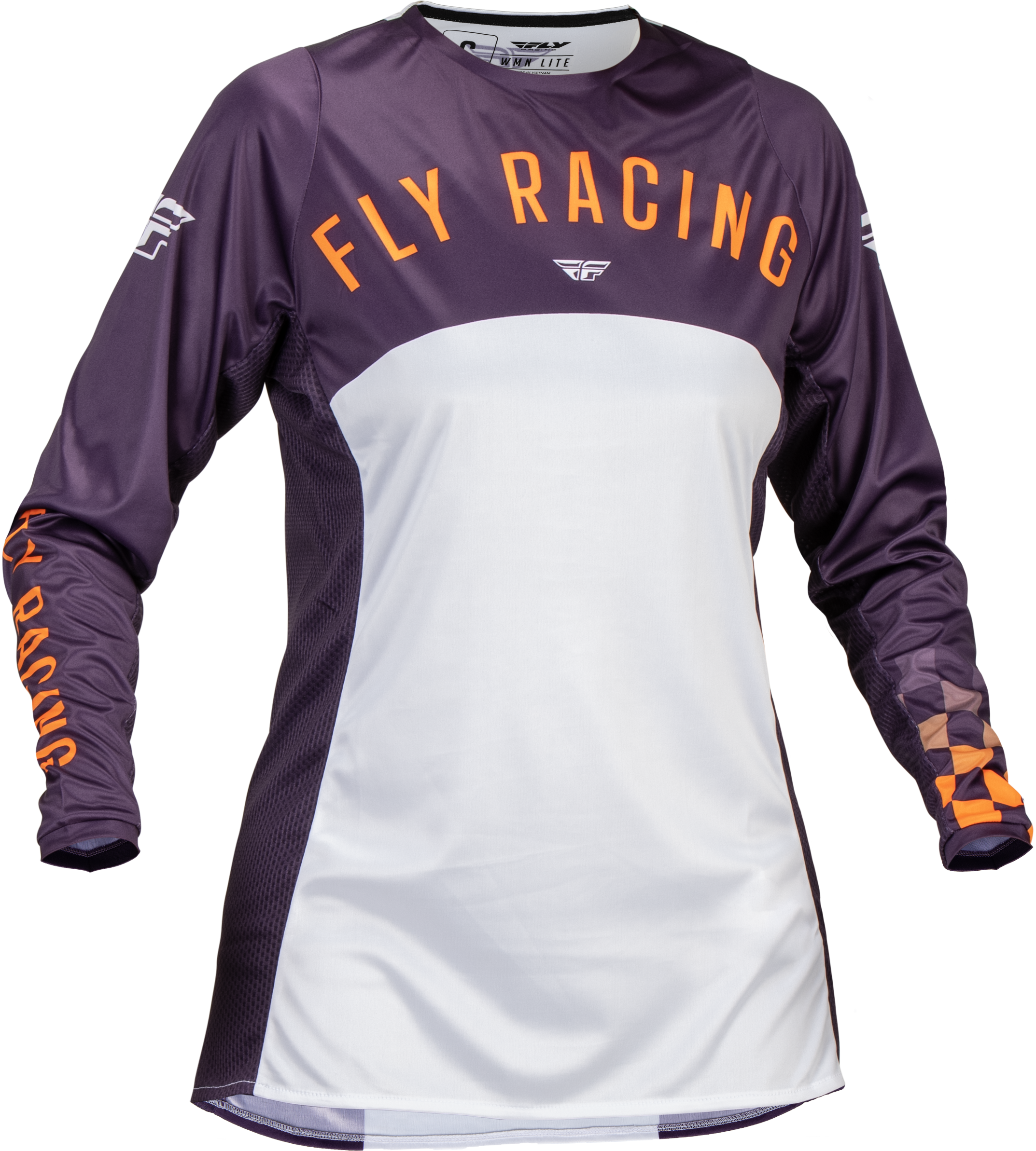 Fly Racing Women'S Lite Jersey Deep Purple/Wht/Neon Coral Lg 377-621L